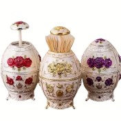 Resim Otomatik Çıkan Kürdanlık - Kırmızı, Pembe ve Mor Vintage Desenli Şık Gül Motifli Masa veya Mutfak Organizatörü - İtme Mekanizmalı Dayanıklı Plastik Yapı, Yemek Masası, Parti, Noel Dekoru İçin - Dekoratif Merkez Parça, Kürdanlık Tutucu, Avrupa Tarzı Tasarım, Detaylı Desenler, Sağlam Yapı, Ev Dekorasyonu, Masa Aksesuarı 