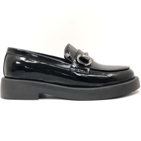 Resim Kids Club Shoes Greyder 72133 Zn Urban Deri Comfort Casual Oxford Kadın Ayakkabı SİYAH-RUGAN 