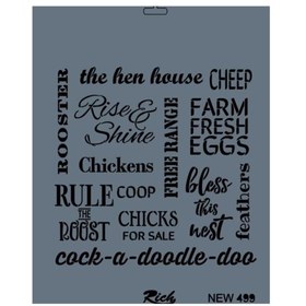 Resim Rich New Seri N-499 Stencil 35x25 cm 
