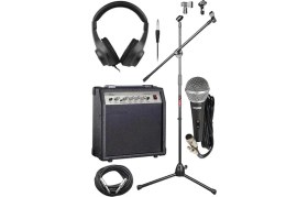 Resim MGA-30BK-PAK Elektro Gitar Amfisi Seti 30 Watt Gain Özellikli (Amfi Mikrofon Stand Kulaklık 