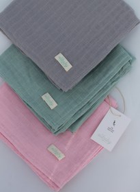 Resim elibaby 3’lü %100 Organik Pamuk Müslin Örtü Seti Kız Bebek Model 4 (PEMBE, GRİ, NİL 3 ADET 75x85 CM) 