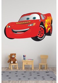 Resim Şimşek Mcqueen Çocuk Odası Duvar Sticker 60x35 Cm 