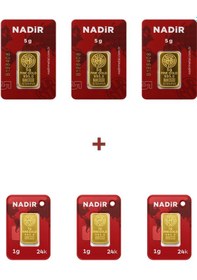 Resim Nadir Gold 24 Ayar 18 Gram Külçe Altın 3 Adet 5 Gram Külçe Altın + 3 Adet 1 Gram Külçe Altın 