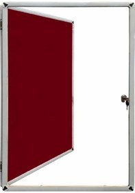 Resim Akyazı Mantar Pano Camekanlı Kumaşlı 60X90 1104Kapaklı İnce Çerçe 