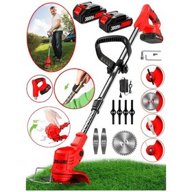 Resim Dragro Alman DRGM3800 K Eco Pro 2 Akülü 3800 Vf 20 Ah Teleskopik Uzatmalı Çim Biçme Tırpanı 