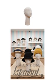 Resim Manken İstanbul Kumaş Kaplı Beyaz Kafa Mankeni 