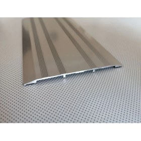 Resim Geniş Eşik Profili 6 cm - Parke Geçiş Profili 90 cm - Parlak Gümüş Gri 