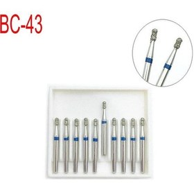 Resim 10 Adet/kit Diş Elmas Fg Yüksek Hızlı Burs Parlatma Pürüzsüzleştirici Diş Parlatıcılar 1.6mm Bc-43 