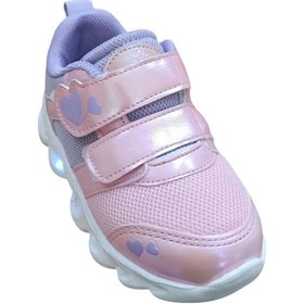 Resim Cool Cayt Bebe Işıklı Spor Ayakkabı Pudra Beyaz - Pembe 