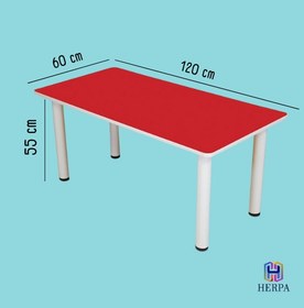 Resim Dikdörtgen Ahşap Anaokulu-Çocuk Masası 5 Farklı Renk Seçeneği - Mavi 