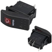 Resim Powermaster Silecek Sembollü Işıklı 3 Pinli On-off 12-24v Marin Switch-179268 