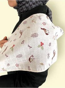 Resim runbaby Tek Kat Müslin Omuz Bezi 25x50cm- Kuş 