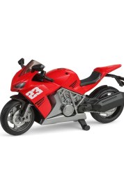Resim Akar Oyuncak Yarış Motorsikleti Kırmızı Renk 