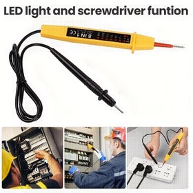 Resim 1 adet 20.32 Cm 1 6-380V Gerilim Test Kalemi LCD Dijital AC/DC Gerilim Dedektörleri Polarite Akım Test Cihazı Gerilim Aracı 