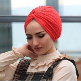Resim Sahra Şal Dünyası Sara Simli Düğüm Bone 