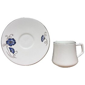 Resim Evaliza Nostalji Kelebek Double 6 Kişilik Kahve Fincan Takımı 130 ml 