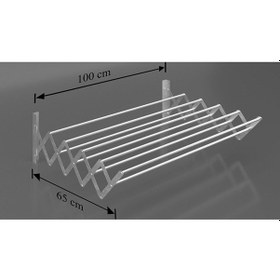 Resim Birondabir Akordiyon Çamaşırlık Askısı Kurutmalık 100Cmx9 Gözlü Gümüş 
