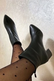Resim BZC AYAKKABI Kadın Siyah Rahat Kalıp Topuklu Bot 