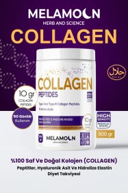 Resim %100 Saf Ve Doğal Kolajen Collagen Peptitler, Hyaluronik Asit Ve Hidrolize Elastin Diyet Takviyesi 