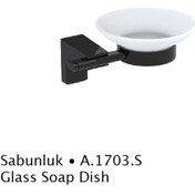 Resim Deppot F1 Mat Siyah Sabunluk A.1703.S 