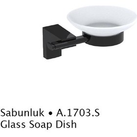 Resim Deppot F1 Mat Siyah Sabunluk A.1703.S 