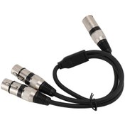 Resim Tenfowee Xlr Mikrofon Bölücü Kablosu - 3 Pin Erkekden Çift Dişeye, Hıfı Ses Kalitesi, Ofc Konstriksiyon, 0.5m Siyah Diğer 