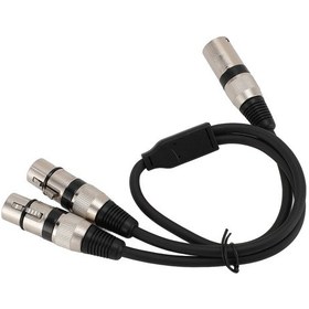 Resim Tenfowee Xlr Mikrofon Bölücü Kablosu - 3 Pin Erkekden Çift Dişeye, Hıfı Ses Kalitesi, Ofc Konstriksiyon, 0.5m Siyah Diğer 