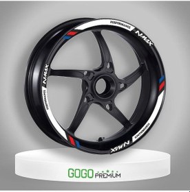 Resim M Power Beyaz Yamaha Nmax Uyumlu 1 Set Jant Şeridi Çok Renkli 