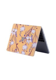 Resim Apple Uyumlu MacBook Air M1 Kılıf 13 İnç Flower04 Touchıd'li M1 Air A2337 A2179 A1932 İle Sarı 