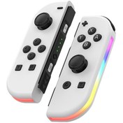 Resim Switch Oled Lite Uyumlu Rgb Işıklı Titreşimli Joy-con Beyaz 