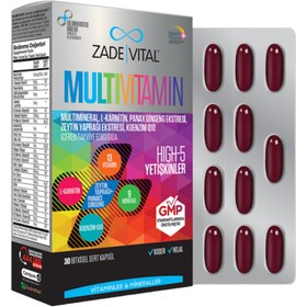 Resim ZADE VITAL Multivitamin 30 Bitkisel Kapsül 