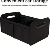 Resim Gateesat Siyah Kişiselleştirilmiş Logolu Large Oxford Bagaj Organizatörü Pratik Araç Depolama Çözümü 