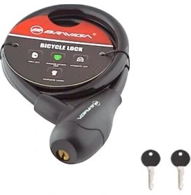 Resim Bike And Art Kablo Kilit Anahtarlı HC20S Siyah 12X650 mm 