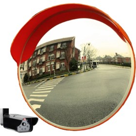 Resim Lorex LR-A25 Akrilik Muhafazalı Trafik Güvenlik Aynası 60 cm ve LR-D12IR Caydırıcı Kamera 