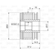 Resim Valeo ALTERNATOR KASNAGI MERCEDES A-CLASS W168 98>04 W169 04>12 VANEO 414 02>05 , MITSUBISHI COLT 1,5 DID 