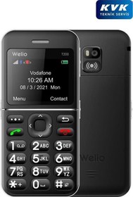 Resim WKEY T200 Tuşlu Cep Telefonu Kameralı Asker Telefonu Yaşlı Cep Telefonu (KVK GARANTİLİ) 