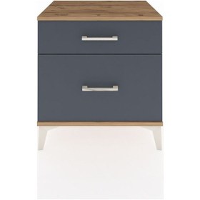 Resim Hyperion Komodin 2 Çekmeceli 60x44x64 Çam-antrasit Atlas Çam 