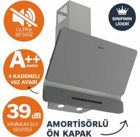 Resim Ferre Fryart&silentart Grey /sessiz Yeni Seri Antrasit Gri Ankastre Set (D082-SA + QXE62CPR +SS208) 