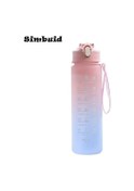 Resim 600ml/750ml/1000ml Spor Şişesi Zaman Ölçeği İle Açık Degrade Renk İçme Suyu 750-850ml Pink-c 600ml To 1000ml 750-850ml Pink-c 