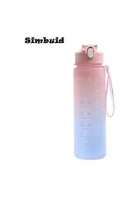 Resim 600ml/750ml/1000ml Spor Şişesi Zaman Ölçeği İle Açık Degrade Renk İçme Suyu 750-850ml Pink-c 600ml To 1000ml 750-850ml Pink-c 