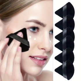 Resim 6 Paket Kadife Makyaj Süngerleri, Gevşek ve Vücut Pudrası için Yumuşak Üçgen Yüz Blenderı, Kokusuz Güzellik Süngerleri, Fondöten Karıştırma için Kombinasyon Cilt Uyumlu, Çok Açılı Kozmetik Araçlar 
