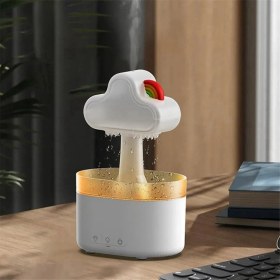 Resim Yağmur Bulutu Hava Nemlendiricisi Elektrik Aromaterapi Esansiyel Yağı Difüzör Rahat Yağmur Yağmur Damla Gece Lambası Us Fiş (Yurt Dışından) 