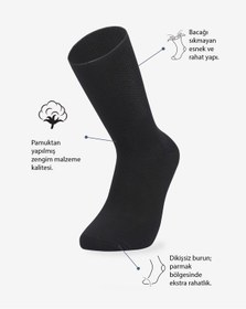 Resim Bolero E58 Tabanı Havlu Dikişsiz Soket Çorap Siyah 