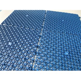 Resim Gerçek Trend Mavi, Plastik Kırılmaz Yer Karosu Zemin Kaplaması 1 M2 ( 16 Adet ) 25 x 25 cm 