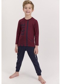 Resim Rolypoly 2542 Connected Bordo Erkek Çocuk Pijama Takımı 