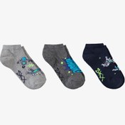 Resim Skechers Low Cut Space Çocuk 3'lü Renkli Çorap 