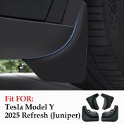 Resim For TESLA Model Y 2025 Yenileme (Juniper) için Uygun Yalıtım Kalkanı Araç Kil Koruma Cihazı Matkap Gerektirmez Bant Gerektirmez Çamur Flap Lastik Koruyucu Seti 4 Adet 