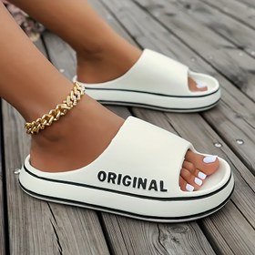 Resim Unisex Yetişkin Yumuşak Duş Ayakkabıları - Kaymaz EVA Banyo Terlikleri "ORİJİNAL" Baskılı, Hafif Havuz Sandaletleri, Tüm Mevsimler İçin Rahatlık, Elde Yıkanabilir, Havuz Ayakkabıları | Minimalist Sandaletler | Evasandals 