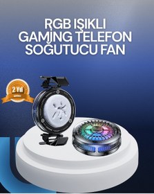 Resim Tek Rgb Led Telefon Soğutucu Fan Yüksek Hızlı Soğutma Oyuncu Cooler Najmaddin 