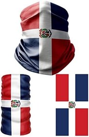 Resim e taktik Multifunctional Flag of the Dominican Republic Seamless UV+ Headband Bandana Do Rag Hairband 